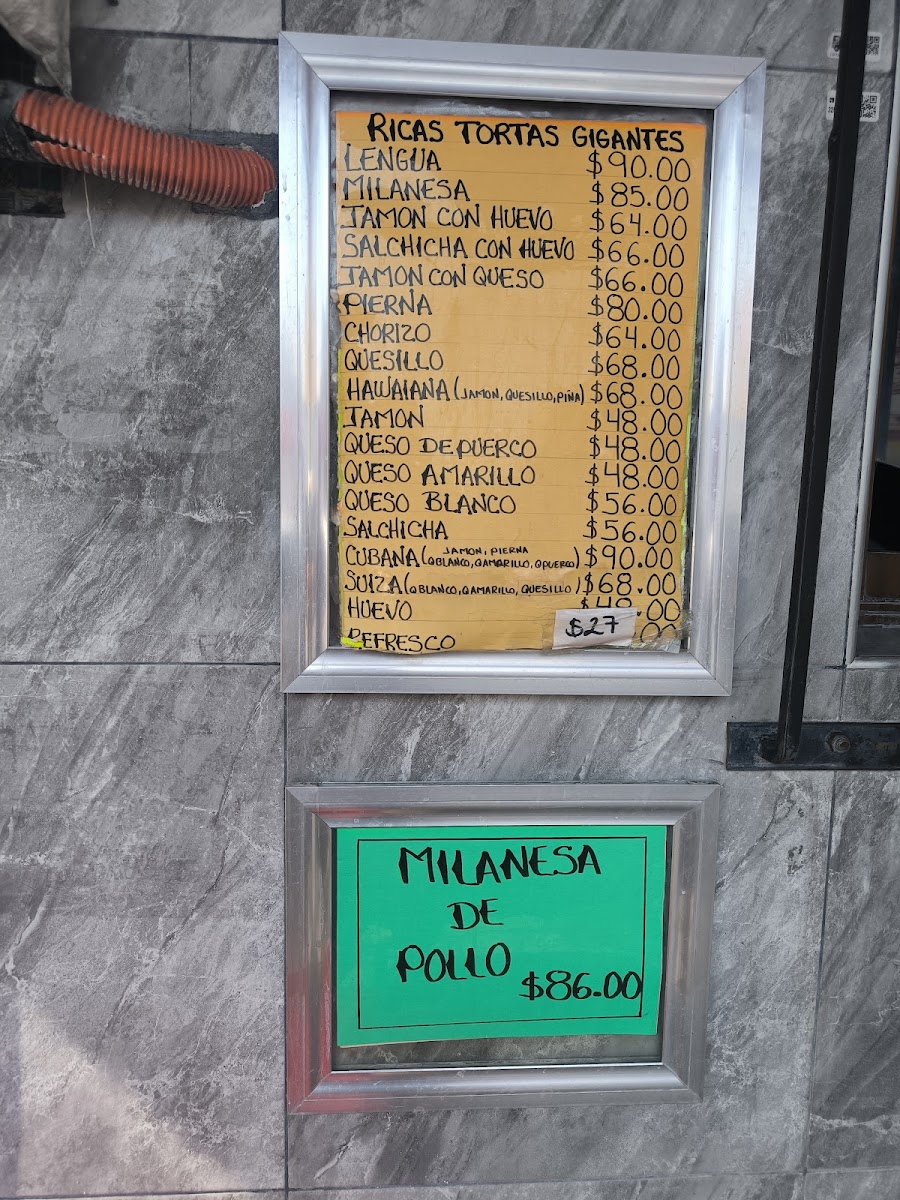 Tortas De Vallejo Menu - Image 1